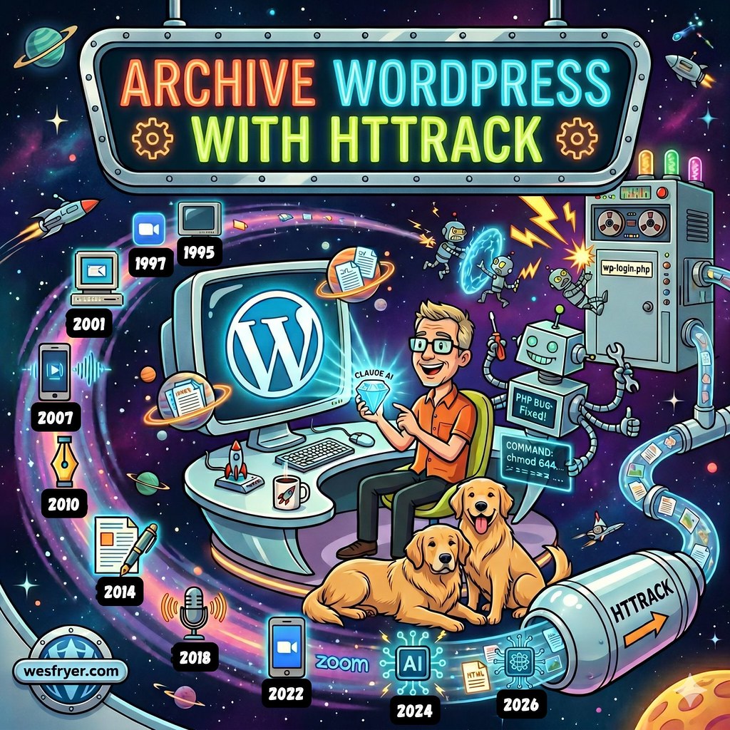 Archive WordPress with HTTrack